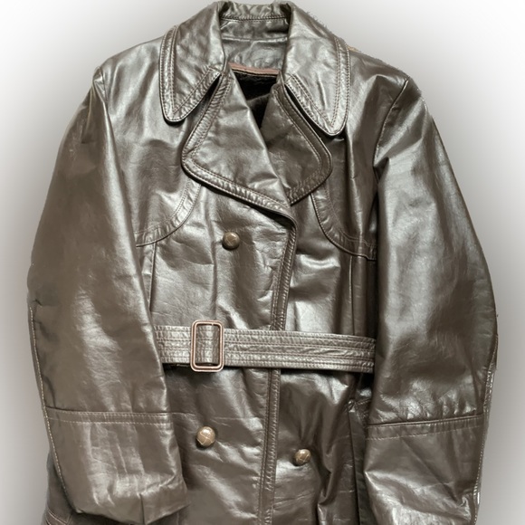 Vintage Leather Jacket 70s Disco Eclectic Grand Pa… - Picture 2 of 13